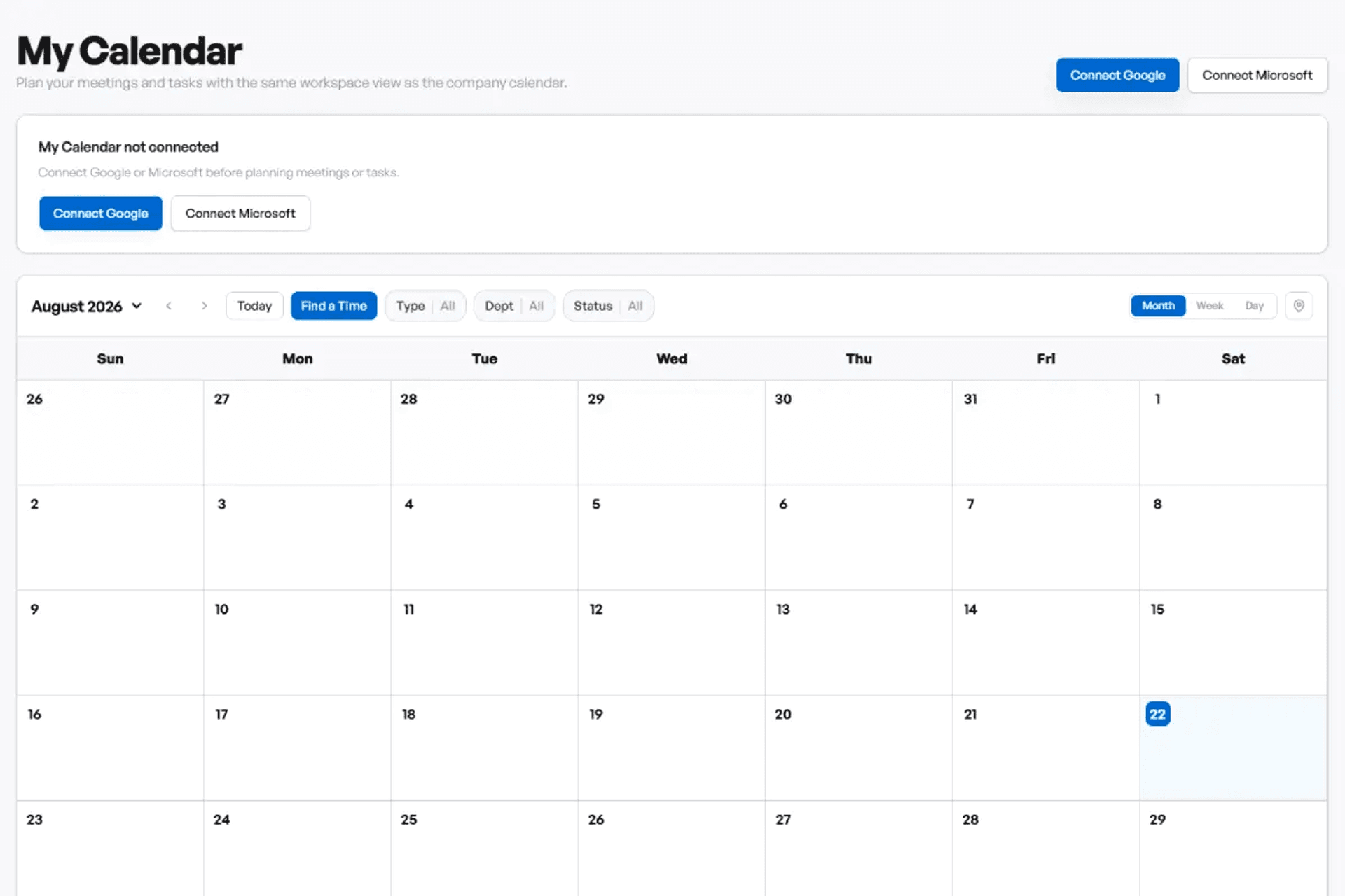 Calendar & Scheduling preview
